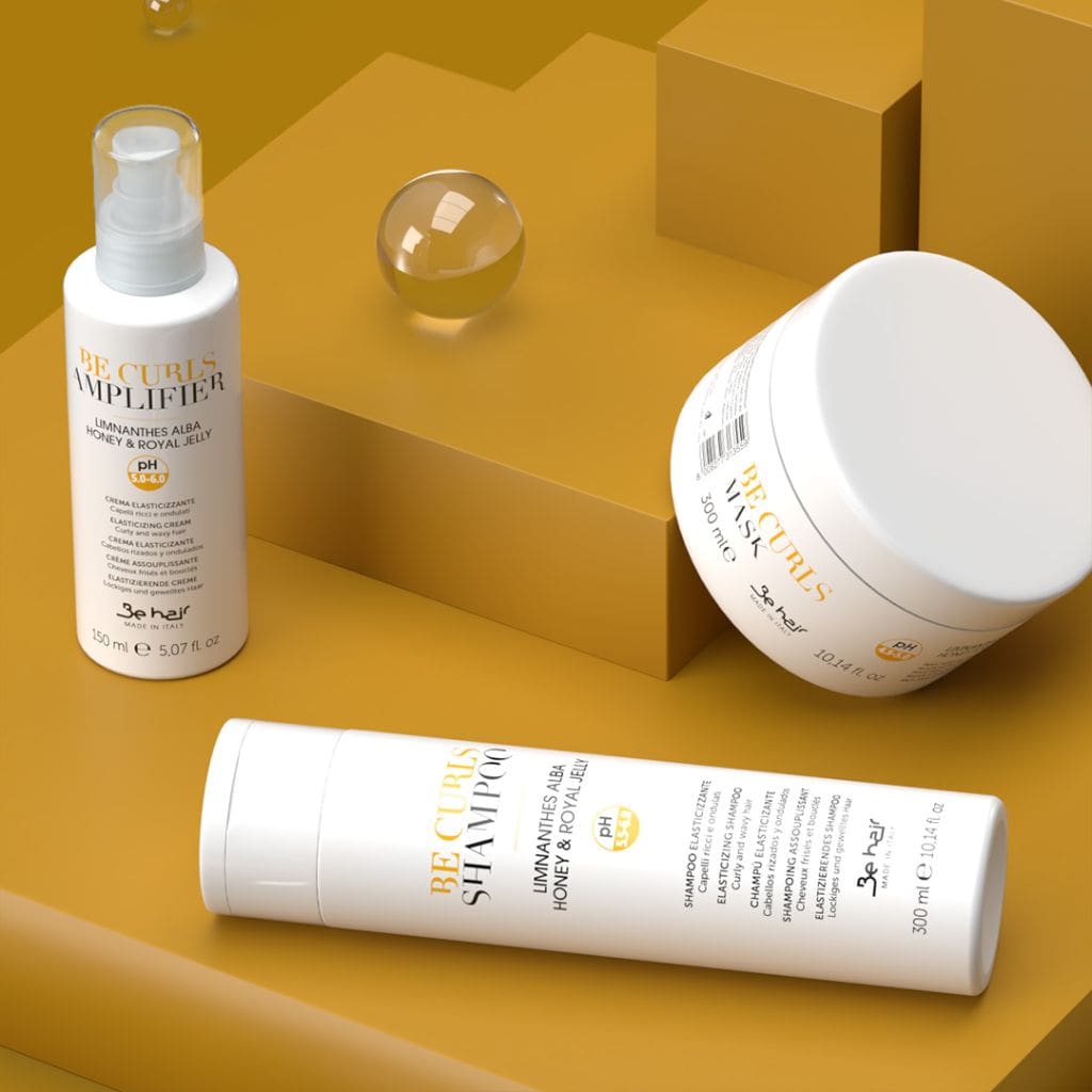 Be hair maitinanti-drėkinanti kaukė banguotiems pažeistiems, elastingumą praradusiems plaukams BE CURL (pH4,5-5)