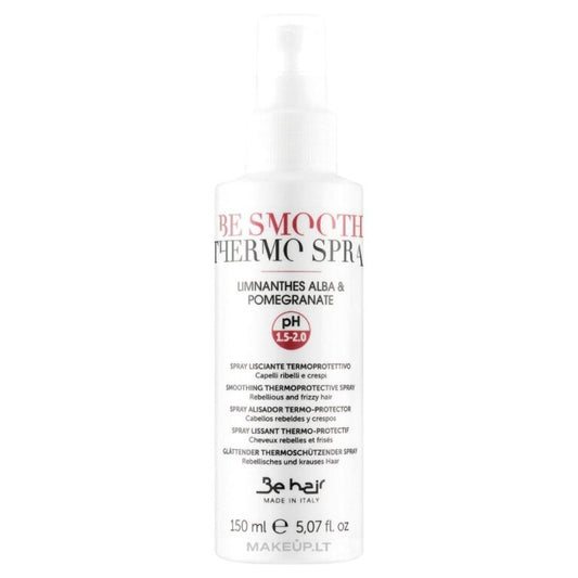 Be hair purškiama apsauga nuo karščio nepaklusniems, besipučiantiems plaukams BE SMOOTH (pH1,5-2), 150ml
