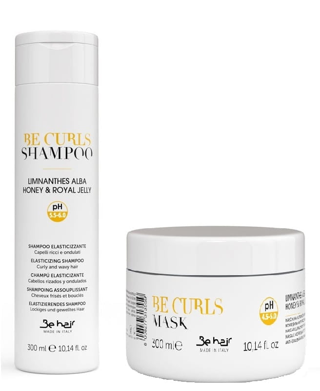 Be hair rinkinys banguotiems pažeistiems, elastingumą praradusiems plaukams BE CURL