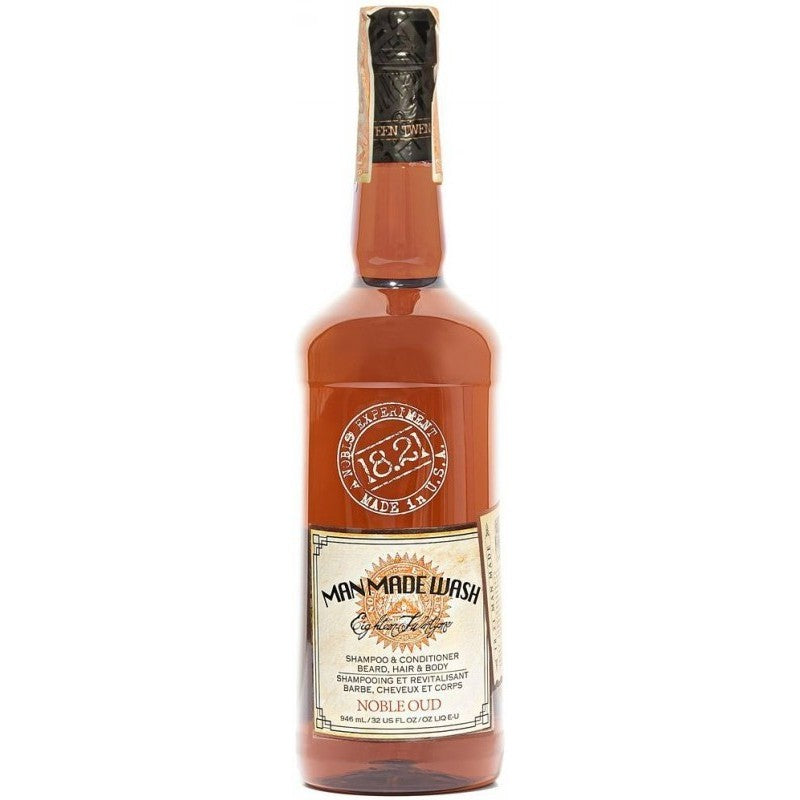 Daugiafunkcė priemonė vyrams 3 in 1, t.y. stiprinamasis šampūnas, kondicionierius ir kūno prausiklis viename 18.21 Man Made Wash Noble Oud