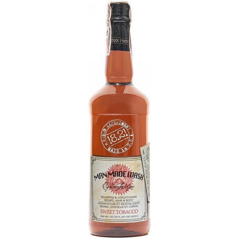Daugiafunkcė priemonė vyrams 3 in 1, t.y. stiprinamasis šampūnas, kondicionierius ir kūno prausiklis viename 18.21 Man Made Wash Sweet Tobacco
