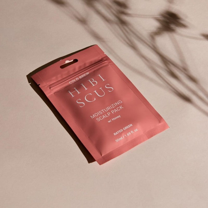 HIBI SCUS Drėkinanti plaukų kaukė „Cold Brew Hibiscus Moisturizing Scalp Pack with Honey“