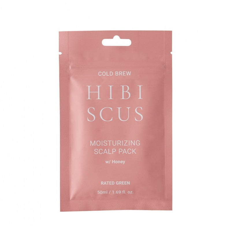 HIBI SCUS Drėkinanti plaukų kaukė „Cold Brew Hibiscus Moisturizing Scalp Pack with Honey“