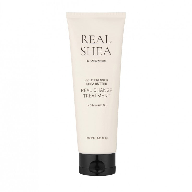 REAL SHEA Maitinanti kaukė plaukams „Cold Pressed Shea Butter Real Change Treatment“