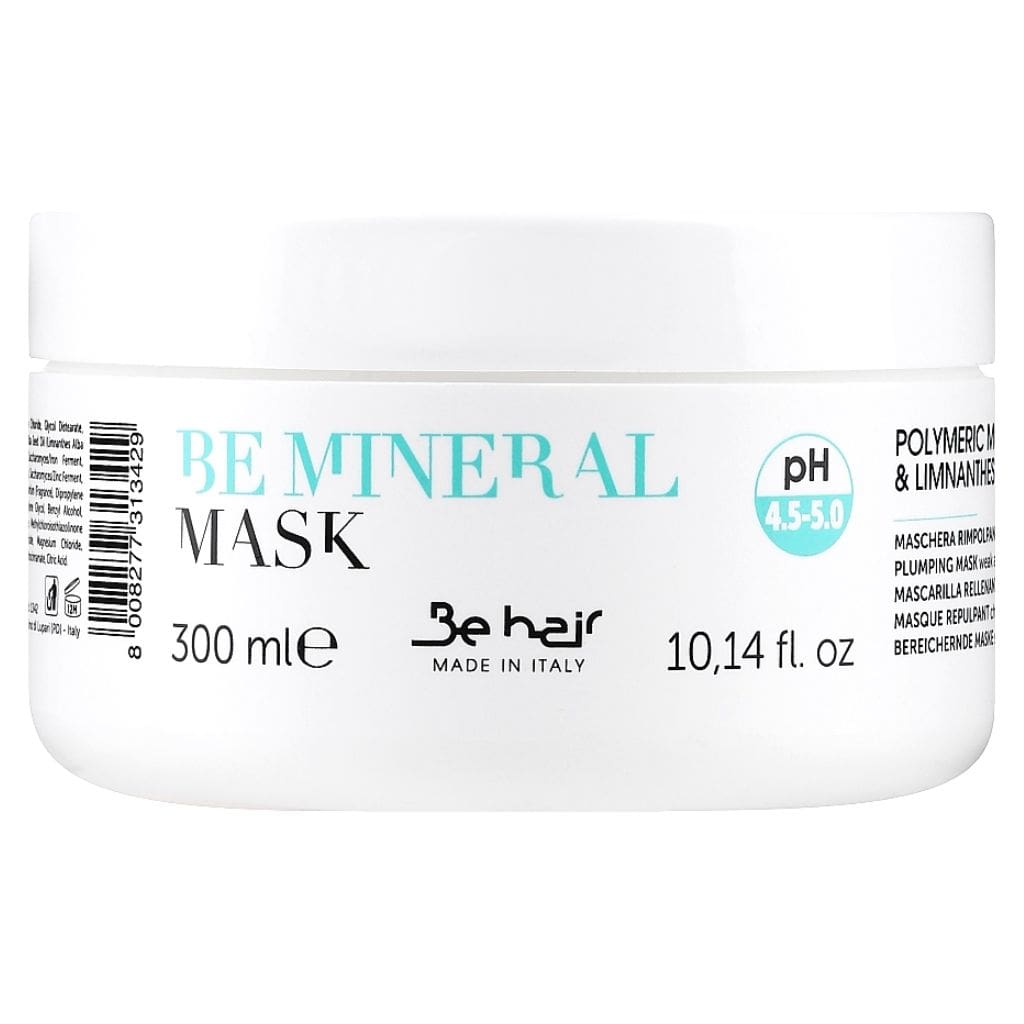 Be hair atpalaiduojanti, apimties suteikinati kaukė silpniems, ploniems, plaukams BE MINERAL (pH4,5-5)