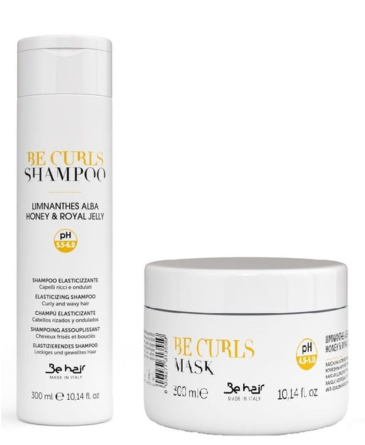 Be hair rinkinys banguotiems pažeistiems, elastingumą praradusiems plaukams BE CURL