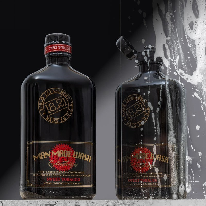 Daugiafunkcė priemonė vyrams 2 in 1: valomasis šampūnas ir kondicionierius viename 18.21 Man Made Anti-Flake Sweet Tobacco Shampoo