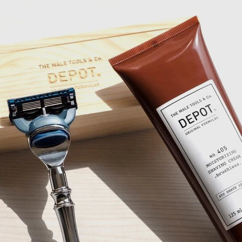 Nr. 405 MOISTURIZING SHAVING CREAM brushless. Drėkinamasis skutimosi kremas. Naudojamas be šepetėlio.