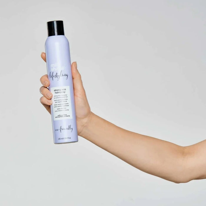 ECO STRONG HAIRSPRAY stiprios fiksacijos ekologiškas lakas dažytiems plaukams
