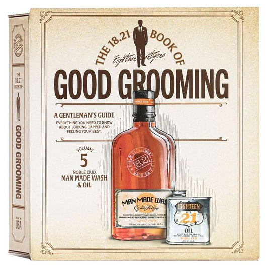 Plaukų, barzdos ir kūno priežiūros priemonių rinkinys vyrams 18.21 Man Made Faux Book Gift Set Noble Oud