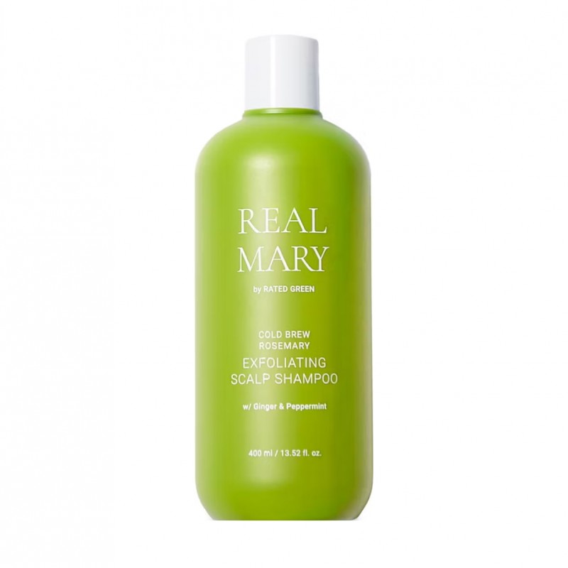 REAL MARY Galvos odą valantis šampūnas „Cold Brew Rosemary Exfoliating Scalp Shampoo“
