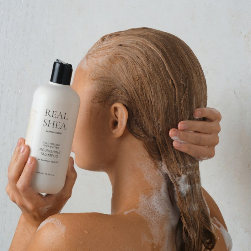 REAL SHEA Maitinamasis šampūnas „Cold Pressed Shea Butter Nourishing Shampoo“