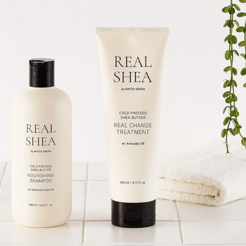 REAL SHEA Maitinamasis šampūnas „Cold Pressed Shea Butter Nourishing Shampoo“
