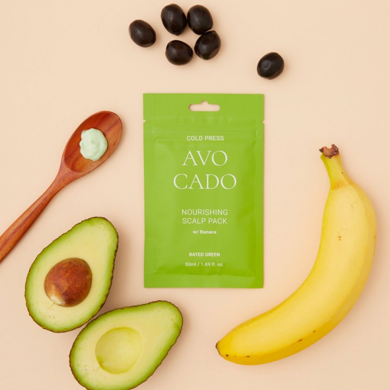 AVO CADO Maitinanti plaukų kaukė "Cold Press Avocado Nourishing Scalp Pack w/ Banana"